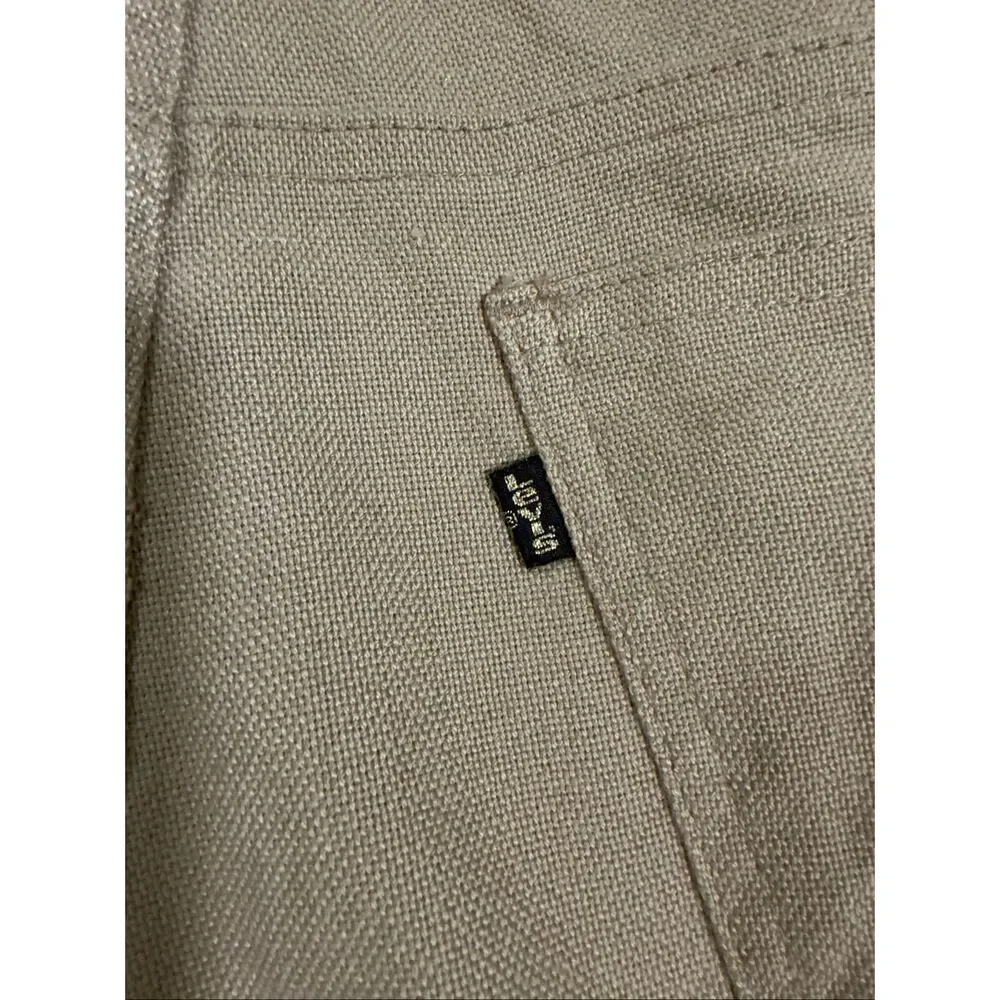 Levi’s Sta-prest 517 Pants Mens 36x29 Tan Vintage Casual Slacks Boot Black Tab